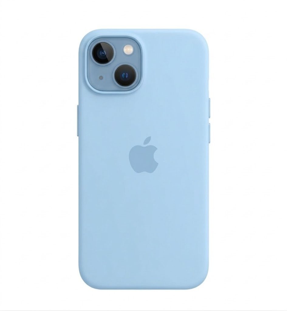 Sky Blue Silicone Protective Case for Apple iPhone 13